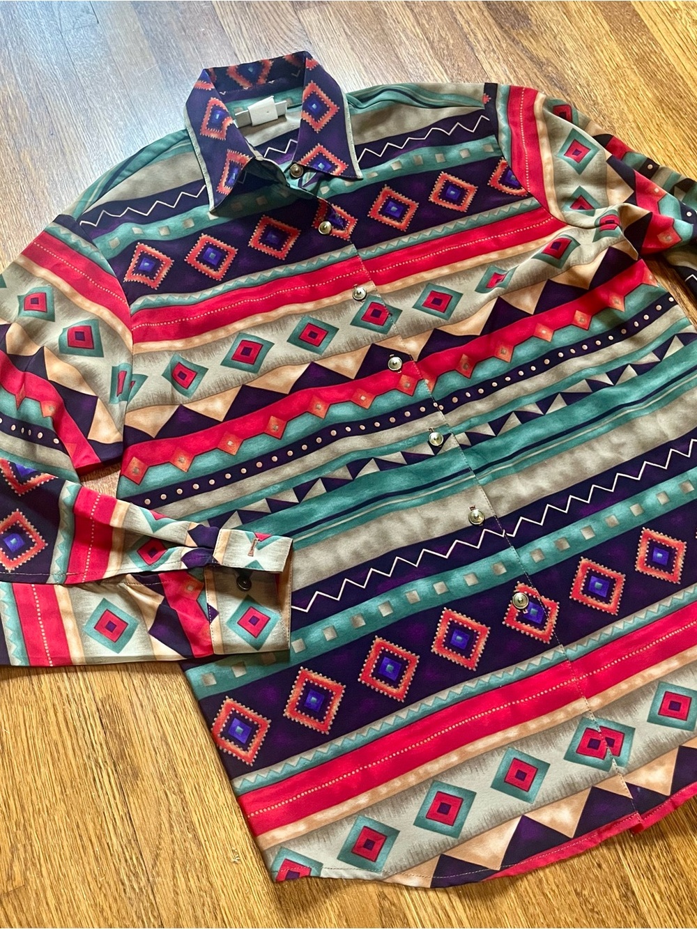 Vtg Pine Cove western shirt 6 women’s Aztec southwest rodeo